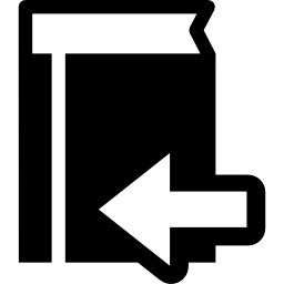 botón de reserva con flecha hacia la izquierda icono