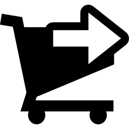 botón de flecha derecha del carrito de compras icono