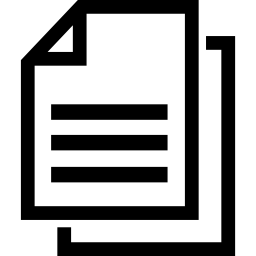 simbolo di file di doppio foglio di carta icona