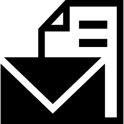 File and envelope interface symbol icon