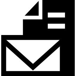 nuovo messaggio di posta elettronica con il simbolo del file icona
