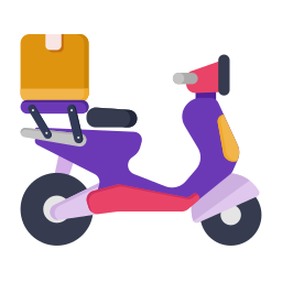 Delivery bike icon