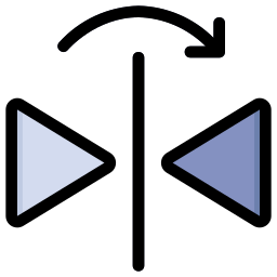 horizontaler flip icon