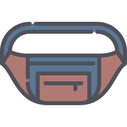 Waist bag icon