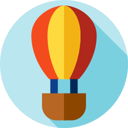 Hot air balloon icon