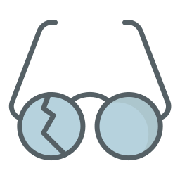złamane okulary ikona