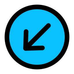 Down left arrow icon