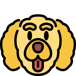 doodle dorado icono
