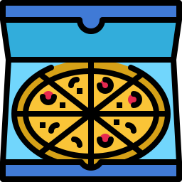 caja de pizza icono