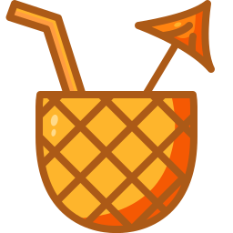 Pineapple cocktail icon