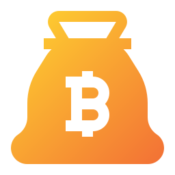 borsa di bitcoin icona