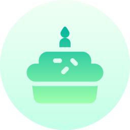 Birthday cupcake icon