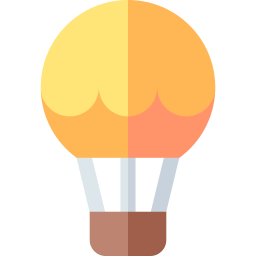 Hot air balloon icon