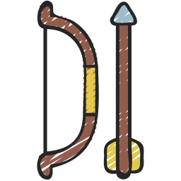 arco e flecha Ícone