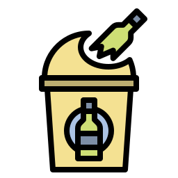 Glass bin icon