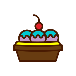 Banana split icon