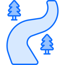 rota de esqui Ícone