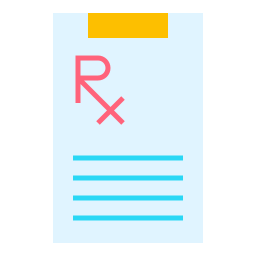 prescripción médica icono