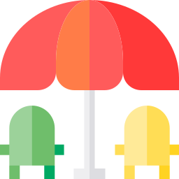 Sun umbrella icon