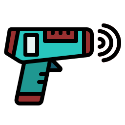 pistola termómetro icono