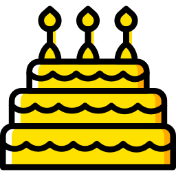 pastel de cumpleaños icono