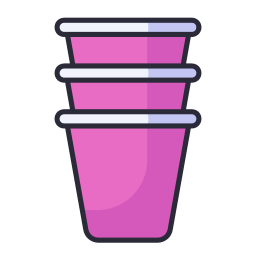 vaso de plástico icono