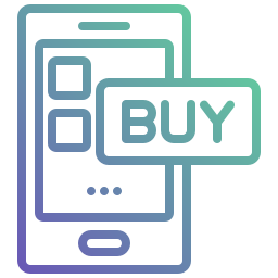 Mobile shopping icon