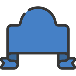 Folded ribbon icon