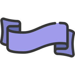 Folded ribbon icon