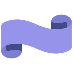 Folded ribbon icon