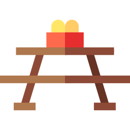 mesa de camping icono
