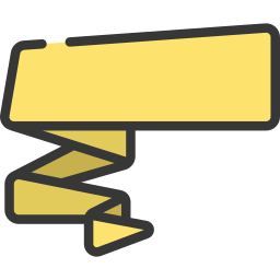 Folded ribbon icon