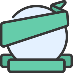 Circle ribbon icon