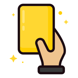 Yellow card icon
