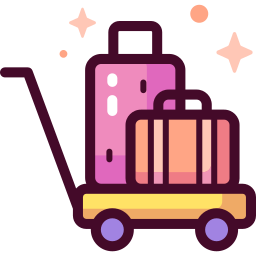 Luggage cart icon