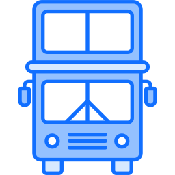 autobús de dos pisos icono