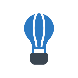 Hot air balloon icon