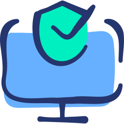 Secure computer icon