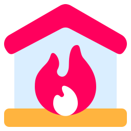 brandend huis icoon