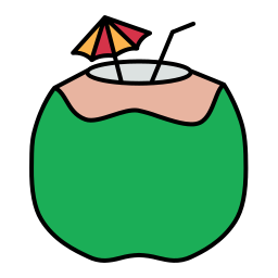 Coconut drink icon