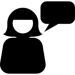Woman talk symbol icon