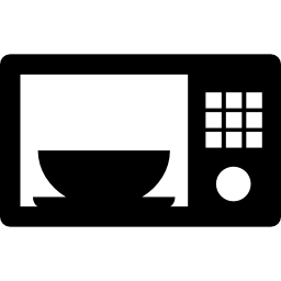 ciotola in un forno a microonde icona