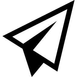 Paper airplane symbol icon