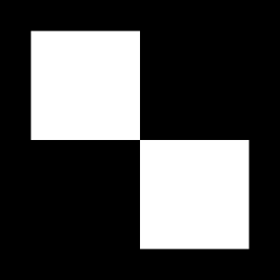 delicioso logotipo de cuadrados en un cuadrado. icono