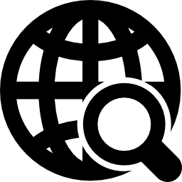 Global search interface symbol icon