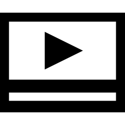símbolo de botão retangular de reprodução de vídeo Ícone