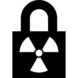 símbolo de bloqueo de radiación icono
