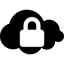 Cloud lock symbol icon