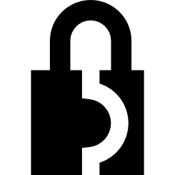 Puzzle padlock shape lock symbol icon