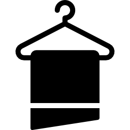 Wiping towel on a hanger icon